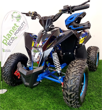 Mini quad électrique E-Brontozor châssis bleu Rally